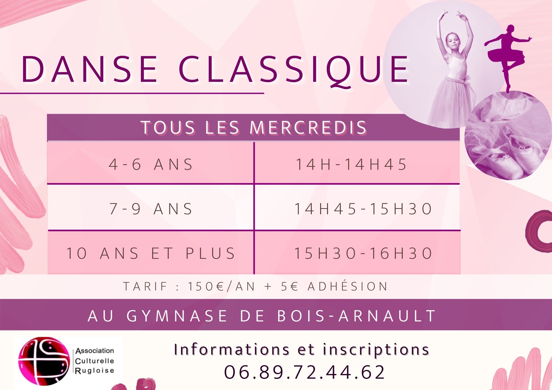 Horaires danse classique