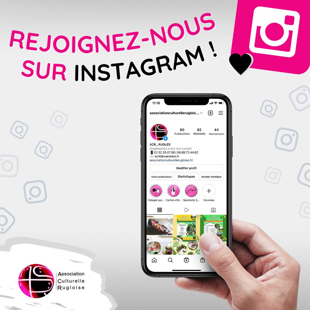 Rejoignez-nous sur Instagram !