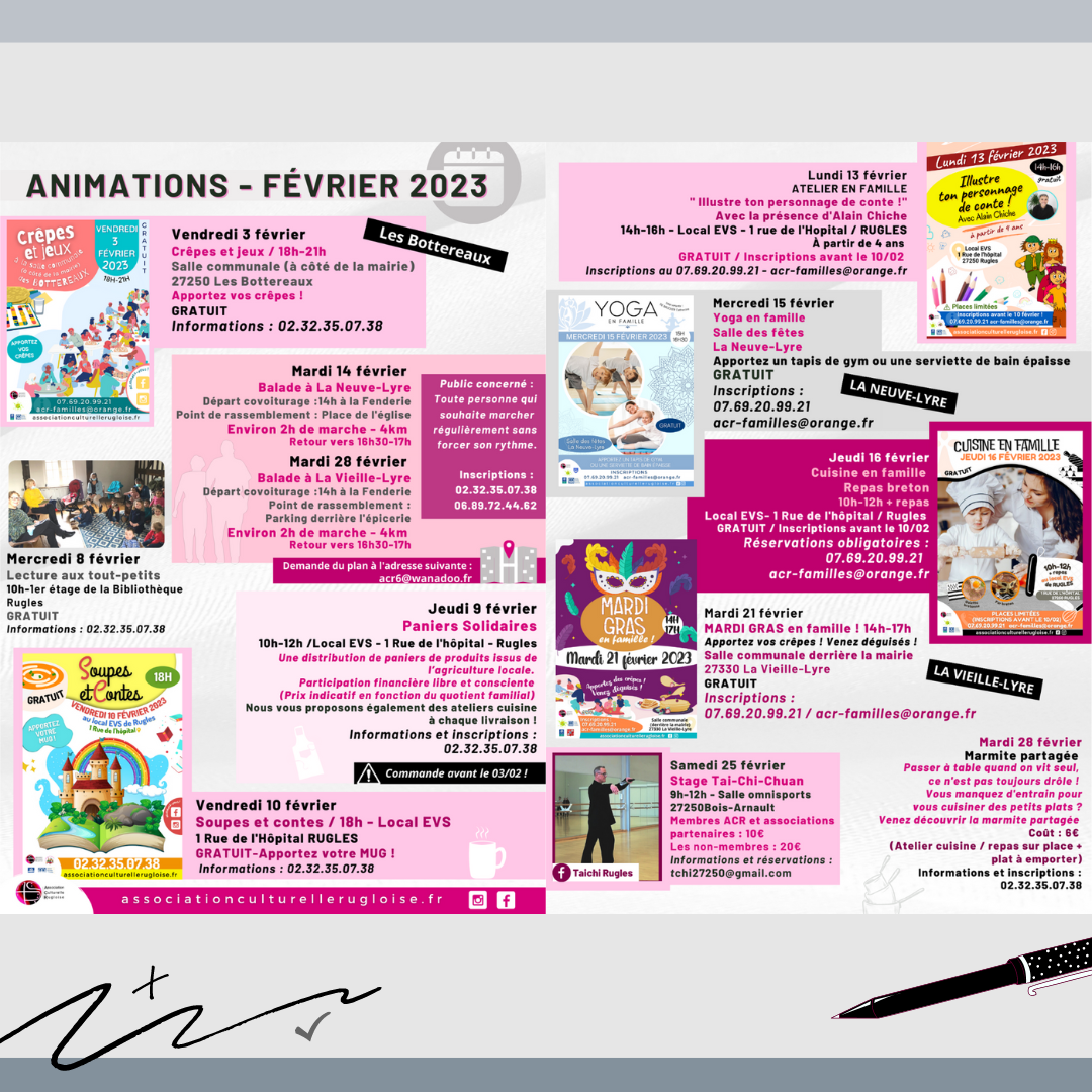 Animations Février 2023