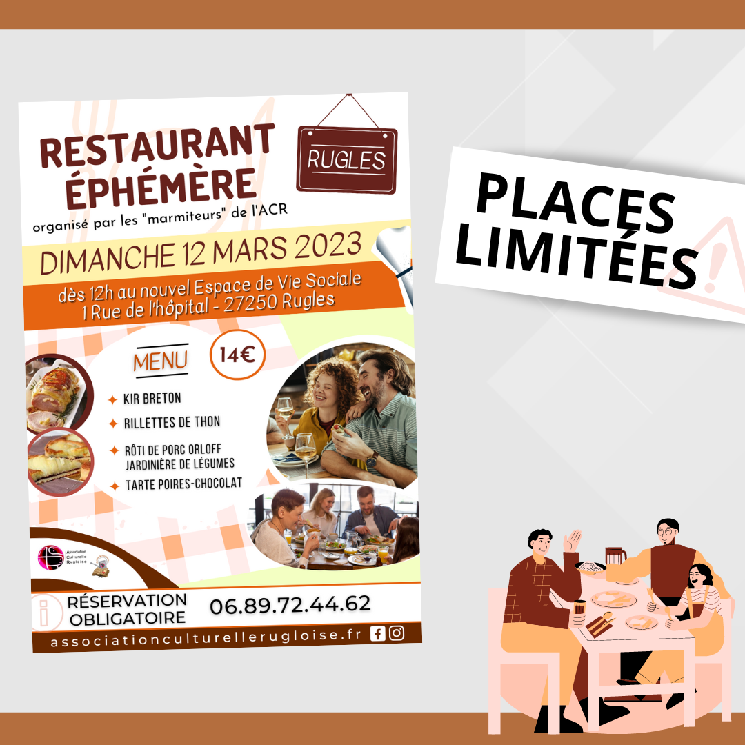 Restaurant éphémère au local EVS !