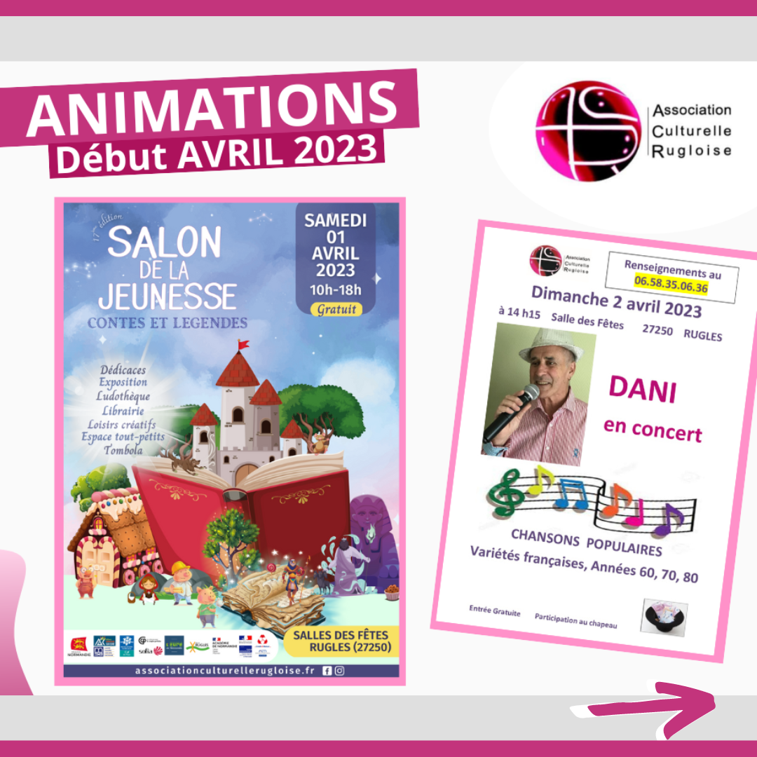 Animations – Début AVRIL 2023