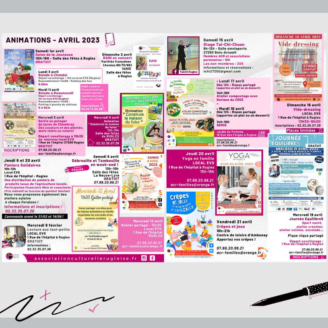 Animations Avril 2023 (Du 12/04 au 22/04)