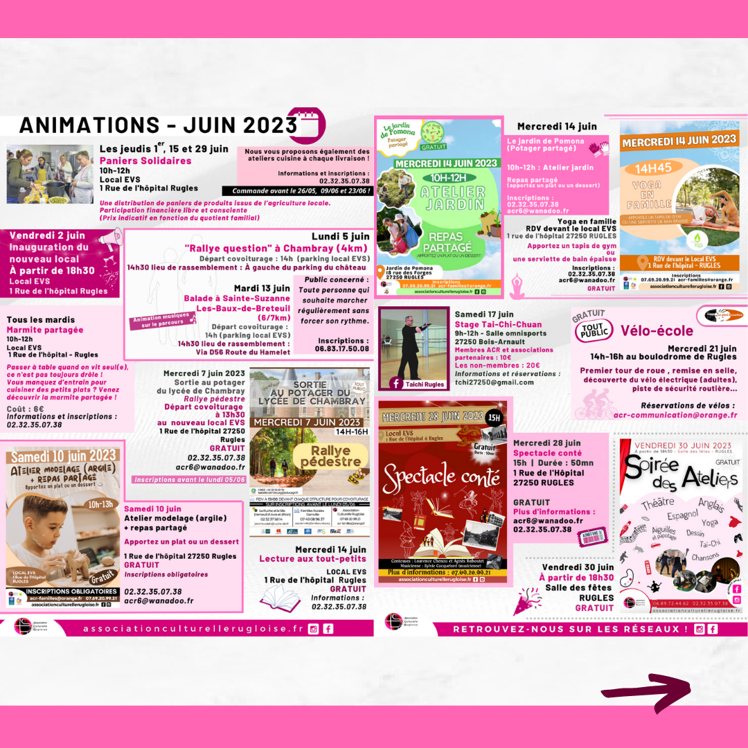 Animations du mois de juin 2023