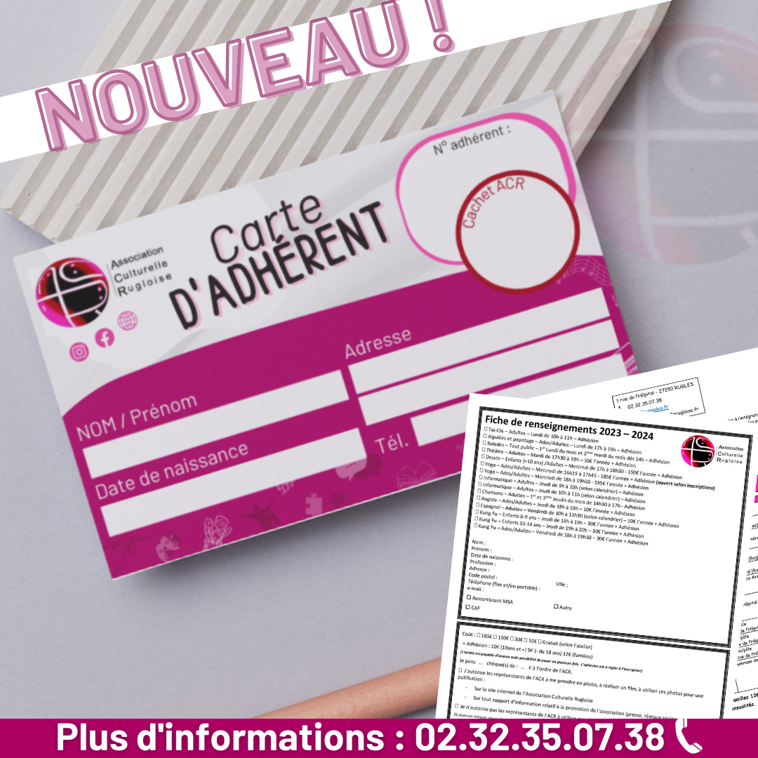 Nouveauté | Carte d&rsquo;adhérent de l&rsquo;ACR !