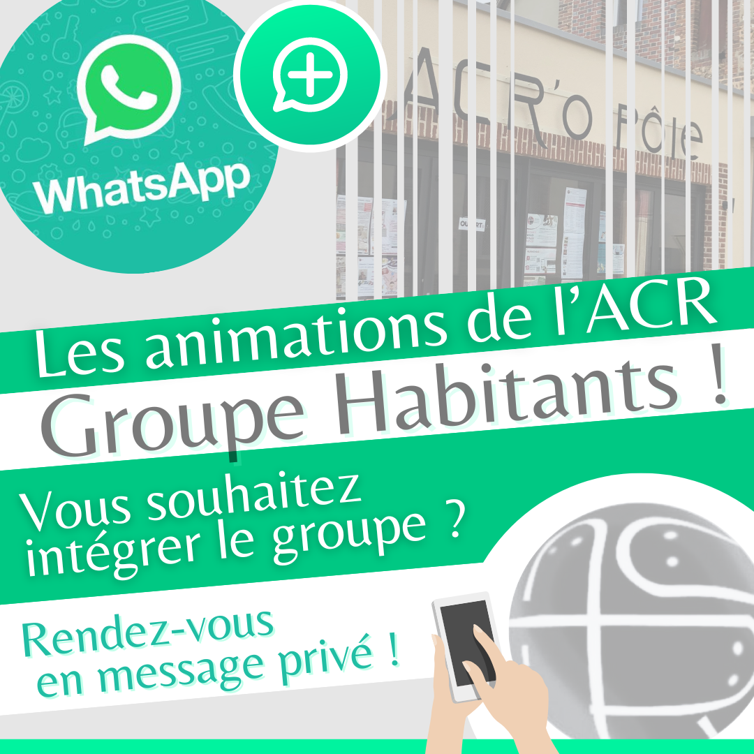 « Groupe habitants » #WhatsApp : vous souhaitez intégrer le groupe ?
