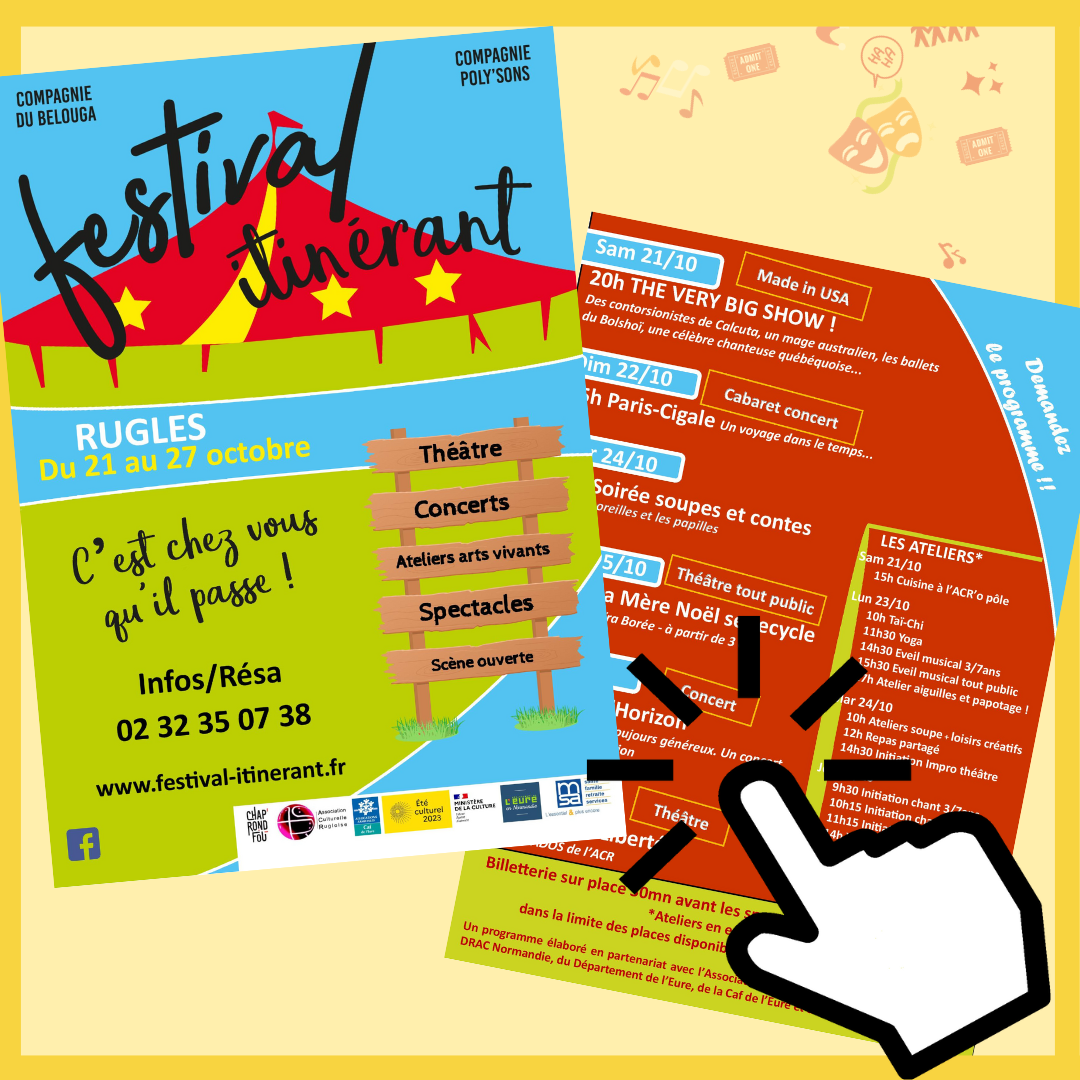 Programme Festival Itinérant à Rugles | Du 21 octobre au 27 octobre 2023 !