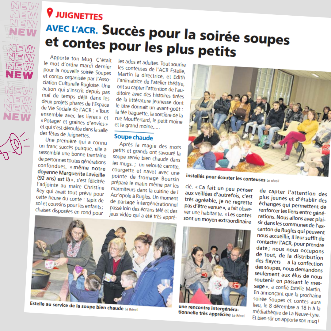 Soupes et contes à Juignettes 📰 #reveilnormand