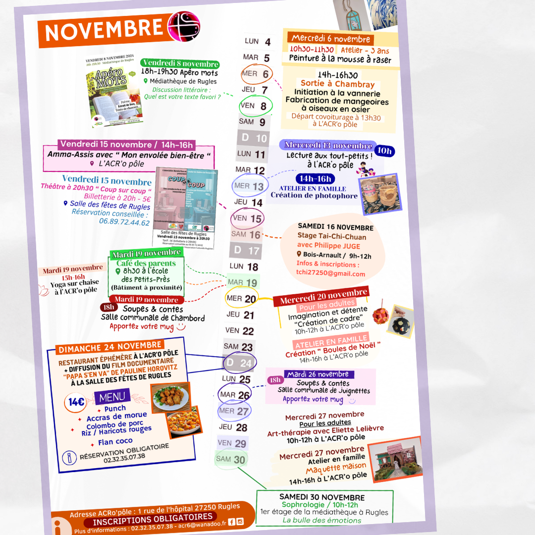 Animations – Novembre 2024