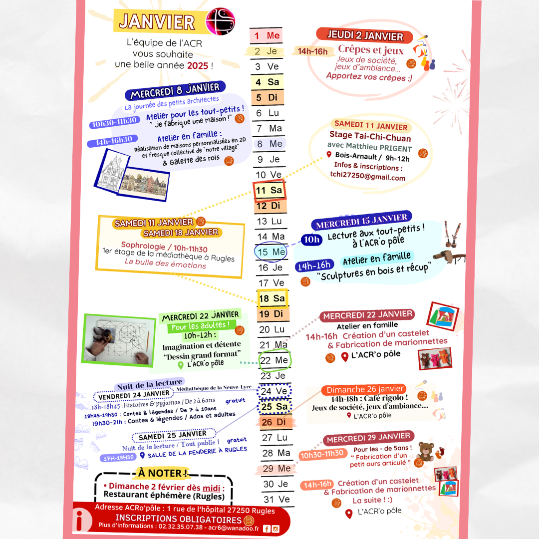 Animations – Janvier 2025