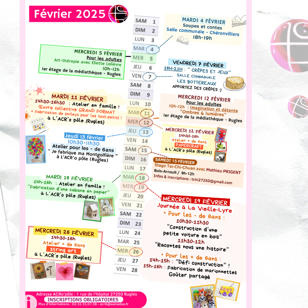 Animations – Février 2025